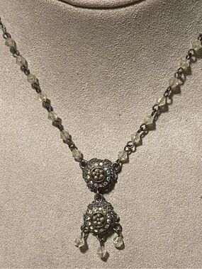 Dainty Crystal Accent Drop Pendant Necklace